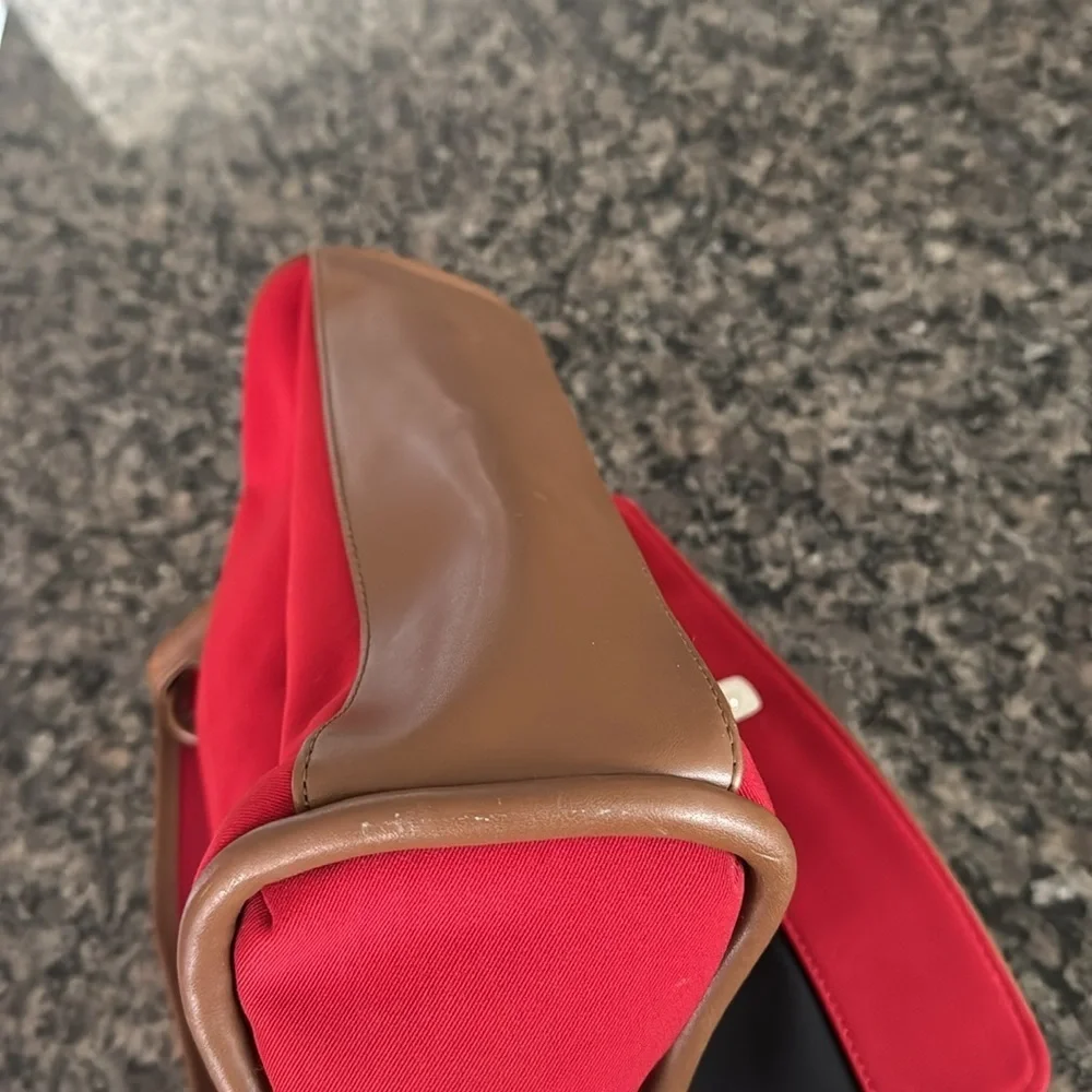 Anne Klein red handbag or shoulder bag EUC